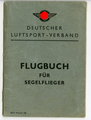 Deutscher Luftsport-Verband, Flugbuch für Segelflieger für einen Angehörigen der HJ Gruppe Ostland, datiert 1937-42. Dazu die Berechtigung das Gleitflieger A Abzeichen zu tragen