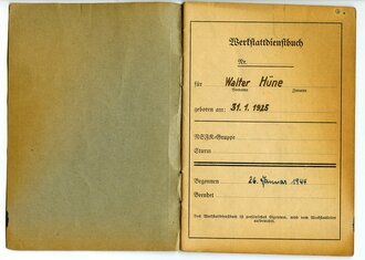 NSFK, Werkstattdienstbuch, datiert 1944