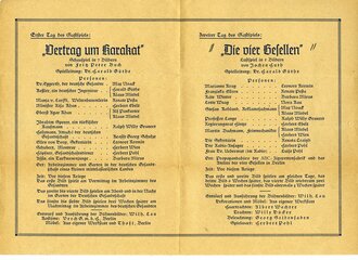 Programmheft Luftgaubühne Nord-West des Luftgaukommandos XI, IV. Spielzeit 1943/44, A5