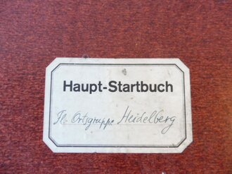 Haupt-Startbuch Fl. Ortsgruppe Heidelberg, datiert 1934,...