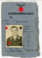 Fallschirmschützenschein, ausgestellt 1940 bei einer Fallschirm-Pz. Jäger Abteilung