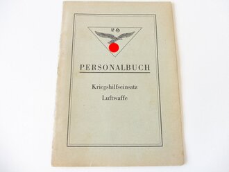 Personalbuch und Personalausweis eines Luftwaffen Helfer bei der schweren Flakabteilung 457 München. Dazu eine Beurteilung sowie das Gesundheitsheft