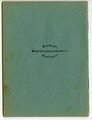 Schießbuch eines Angehörigen der Landespolizei Hundertschaft Eßlingen datiert 1935