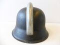 Dänemark, Stahlhelm Zivilverteidigung aus Stahlhelmglocke der Wehrmacht umgebaut. Originallack