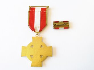 Nordrhein Westfalen, Feuerwehr Ehrenzeichen in gold (seit 1954) mit Bandspange