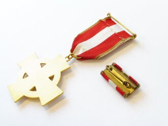 Nordrhein Westfalen, Feuerwehr Ehrenzeichen in gold (seit 1954) mit Bandspange