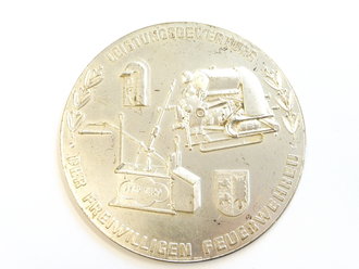 BRD, Deutscher Feuerwehr Verband, nicht tragbare Medaille " Leistungsbewertung der freiwilligen Feuerwehren" Durchmesser 100mm