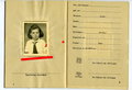 Leistungsbuch des Bundes Deutscher Mädel in der Hitler Jugend. Lichtbild eingeklebt, nicht ausgefüllt