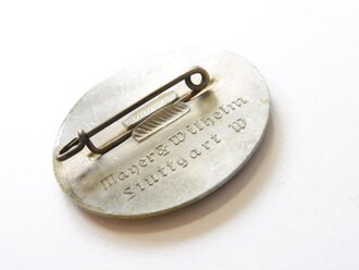 Leichtmetallabzeichen Urlaubsfahrten 1938 Deutsche Arbeitsfront Gau Wttbg. Hohenzollern