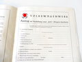 "Dein KDF Wagen" Herausgegeben vom Volkswagen Werk, 33 Seiten, mit Sparkarten Antrag. DIN A4