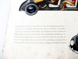 "Der KDF Wagen" Prospekt 7 seitig, querformat, angeschmutzt