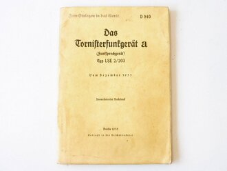 D940 " Das Tornisterfunkgerät a" vom...