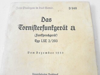 D940 " Das Tornisterfunkgerät a" vom...