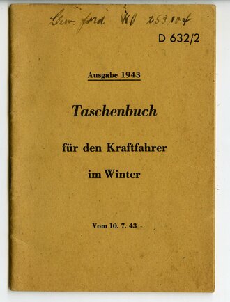 D 632/2 Taschenbuch für den Kraftfahrer im Winter,...