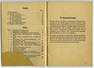 D 632/2 Taschenbuch für den Kraftfahrer im Winter, Ausgabe 1943.  Seite 1 defekt, sonst gur