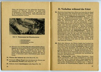 D 632/2 Taschenbuch für den Kraftfahrer im Winter, Ausgabe 1943.  Seite 1 defekt, sonst gur