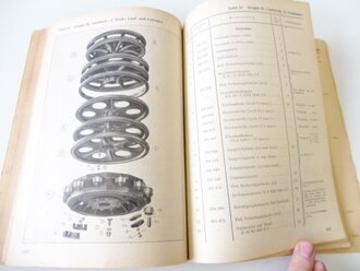 D 624/2 "Kleines Kettenkraftrad ( Sd.Kfz.2 ) Typ HK 101, Ersatzteiliste vom 17.6.43" 247 Seiten, Einband verschmutzt und mit geschwärzten Stempeln