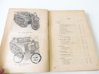 D 624/2 "Kleines Kettenkraftrad ( Sd.Kfz.2 ) Typ HK 101, Ersatzteiliste vom 17.6.43" 247 Seiten, Einband verschmutzt und mit geschwärzten Stempeln