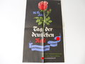 Amt für Volkswohlfahrt in der N.S. Frauenschaft, Plakat zum "Tag der Deutschen Rose 1934" Maße 37 x 59cm. 2 x gefaltet, sonst gut