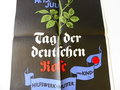 Amt für Volkswohlfahrt in der N.S. Frauenschaft, Plakat zum "Tag der Deutschen Rose 1934" Maße 37 x 59cm. 2 x gefaltet, sonst gut