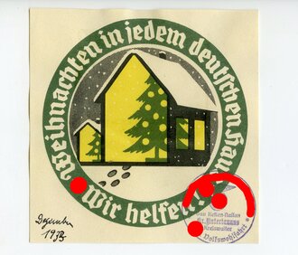 Winterhilfswerk Türplakette Dezember 1933
