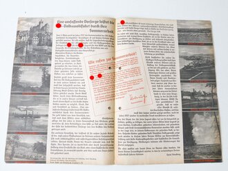 Handzettel " Die NSV ruft zur Sommerarbeit" DIN A4, 4 Seiten