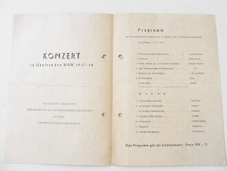 Winterhilfswerk 1937/38 , Konzertprogramm der...