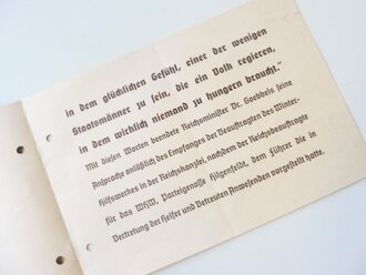 Winterhilfswerk Reichswerbestelle, 6 seitige Broschüre im DIN A5 querformat