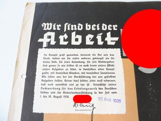 NSV Handzettel DIN A4 " Wir sind bei der Arbeit"4 Seiten, gelocht