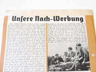 NSV Handzettel DIN A4 " Wir sind bei der Arbeit"4 Seiten, gelocht