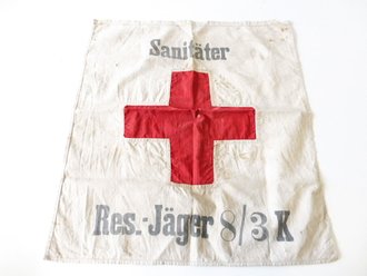 Sichttuch für Sanitäter einer Reserve Jäger Kompagnie, Maße 47 x 53cm