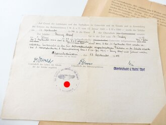 Konvolut Papiere für einen Luftwaffenhelfer datiert 1944