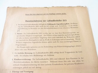 Konvolut Papiere für einen Luftwaffenhelfer datiert 1944