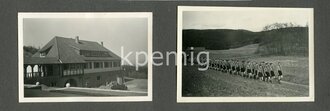 Seite eines Fotoalbum " Die Lehrlinge des Fritz Sauckel Werkes Weimar im Schulungsjahr bei Gumbelstadt 1940" Dazu 2 loose Fotos