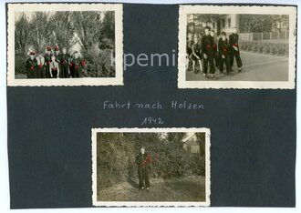 Seite eines Fotoalbum " Fahrt nach Holzen 1942"...