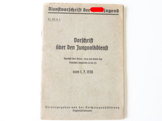Dv. DJ.0.1. Vorschrift über den Jungvolkdienst vom 1.7.38