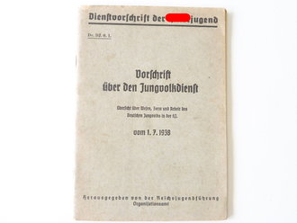 Dv. DJ.0.1. "Vorschrift über den Jungvolkdienst" vom 1.7.38