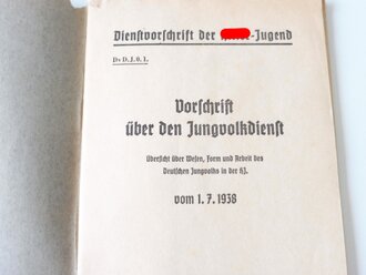 Dv. DJ.0.1. "Vorschrift über den Jungvolkdienst" vom 1.7.38