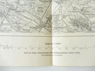 Landkarte KLV.-Lager, Znaim Tschechoslowakei, Maße 58 x 45 cm