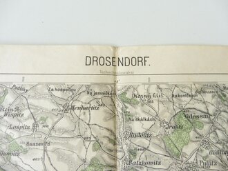 Landkarte KLV.-Lager, Drosendorf Tschechoslowakei, Maße 58 x 45 cm