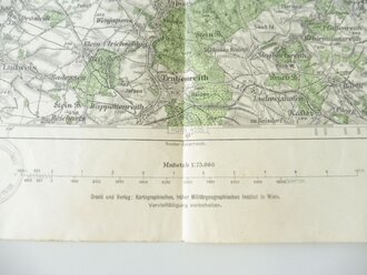 Landkarte KLV.-Lager, Drosendorf Tschechoslowakei, Maße 58 x 45 cm