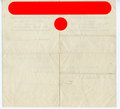 Brief über eine Beförderung zum Oberhordenführer eines Hordenführers aus Mannheim, datiert 1939, eingerissen, gefaltet