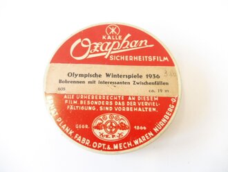 Olympische Winterspiele 1936, 16mm Sicherheitsfilm "Bobrennen mit interessanten Zwischenfällen"