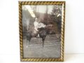 Kesselpauker zu Pferd, original gerahmtes Foto, Maße 18 x 24cm