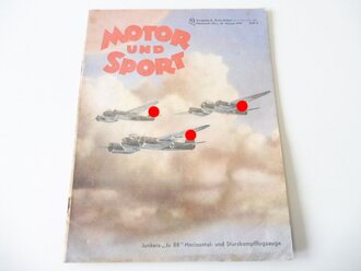 "Motor und Sport" Junkers Ju88, Ausgabe A vom 25.Januar 1943