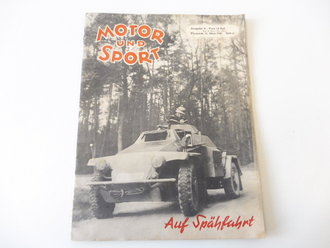 "Motor und Sport" Auf Spähfahrt, Ausgabe A vom  31. März 1940, Seite 15 + 17 verschnitten