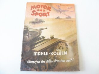 "Motor und Sport" Mahle Kolben, Ausgabe A vom...