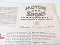 "Motor und Sport" Mahle Kolben, Ausgabe A vom  22.März 1942