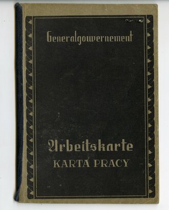 Generalgouvernement ( Besetzte polnische Gebiete ) Arbeitskarte einer Schneiderin aus Krakau