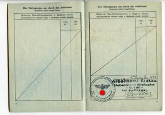 Generalgouvernement ( Besetzte polnische Gebiete ) Arbeitskarte einer Schneiderin aus Krakau